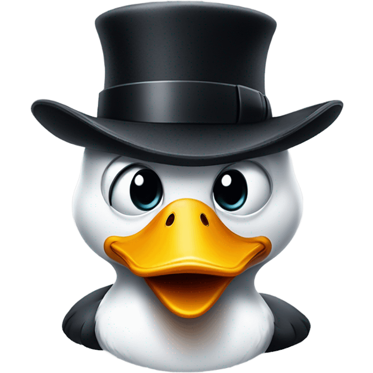 Duck secret agent fedora emoji