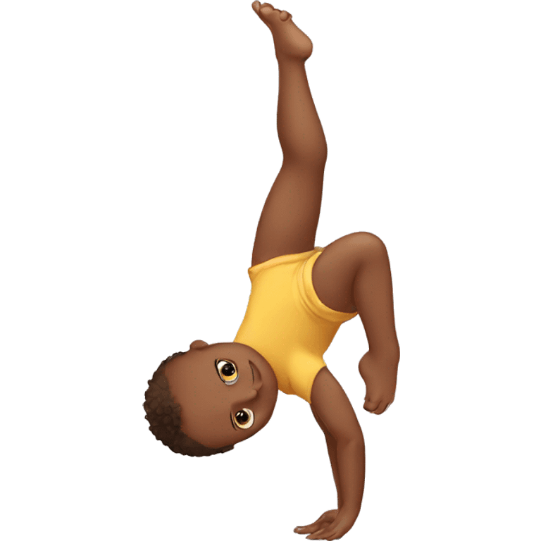 Baby doing handstand emoji