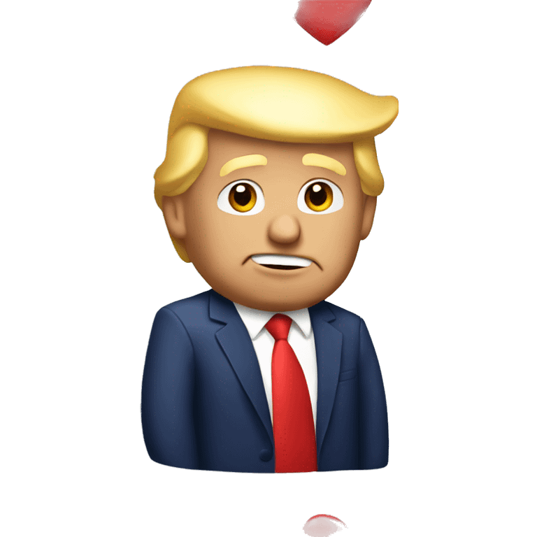 Donald trump with hearts emoji