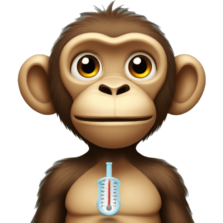 monkey with thermometer emoji