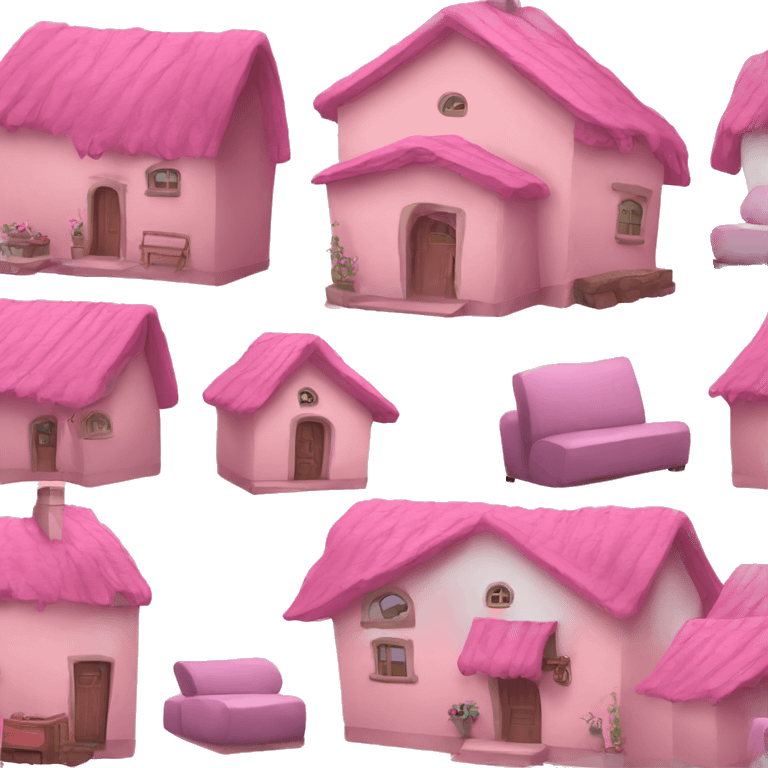 Cozy home pink  emoji