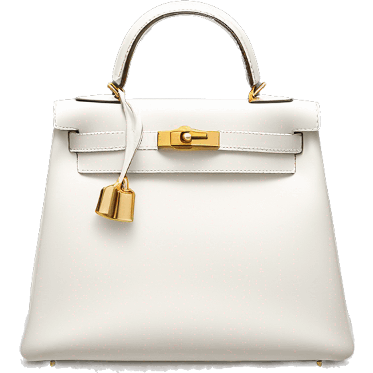 Hermes kelly bag white color with golden hardware emoji