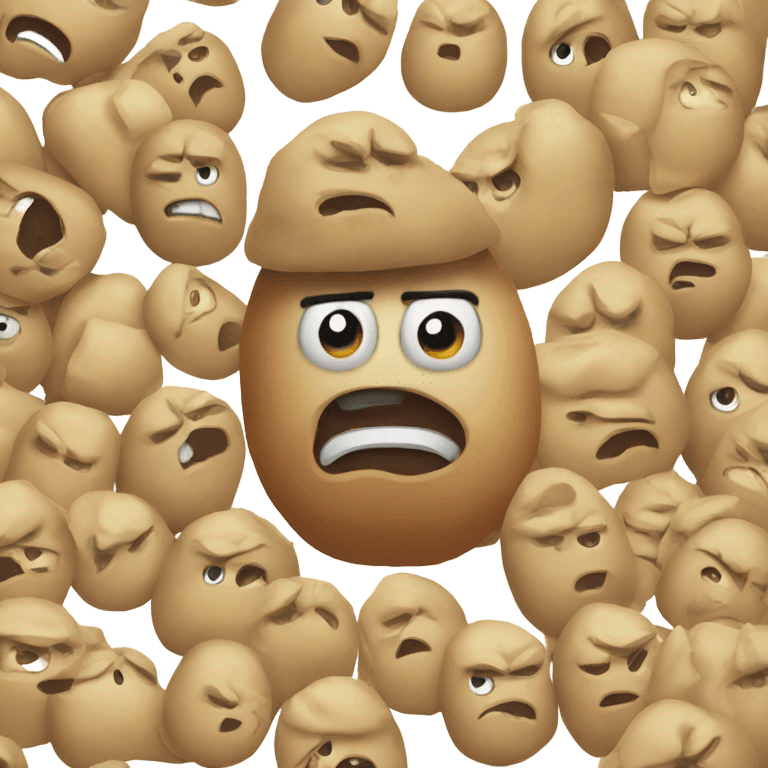 Angry potato  emoji