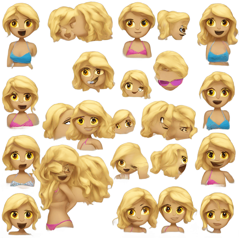 Blond in bikini emoji