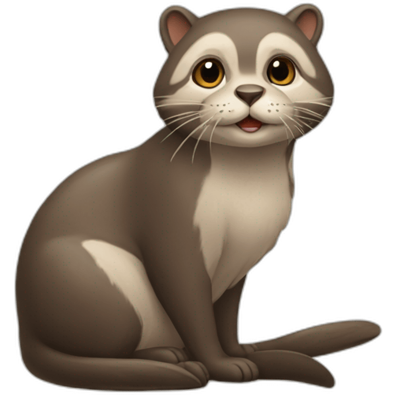 Chat sur loutre emoji