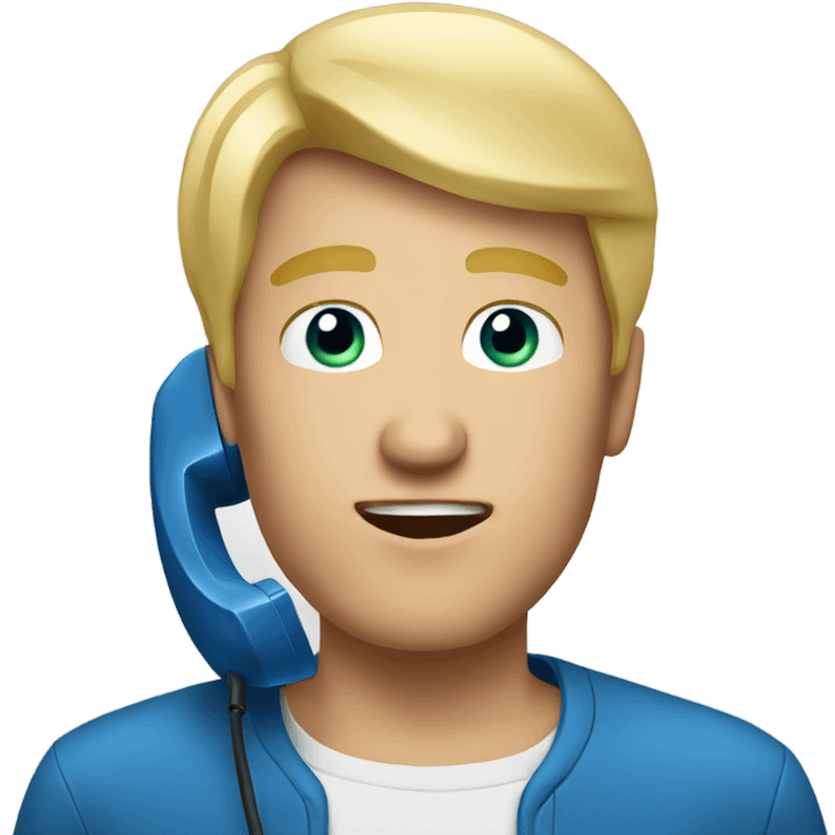 blonde man on the phone emoji