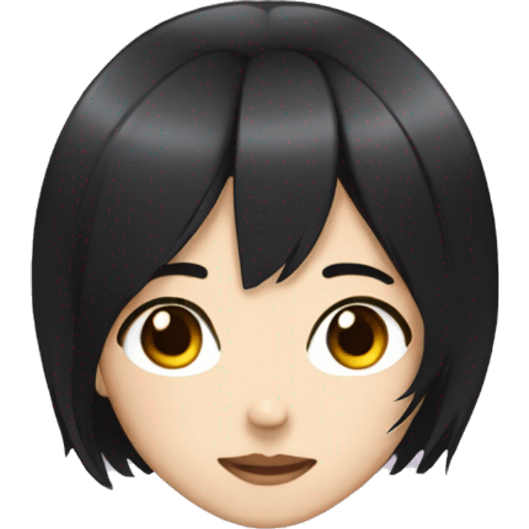 Anime girl with black hair  emoji