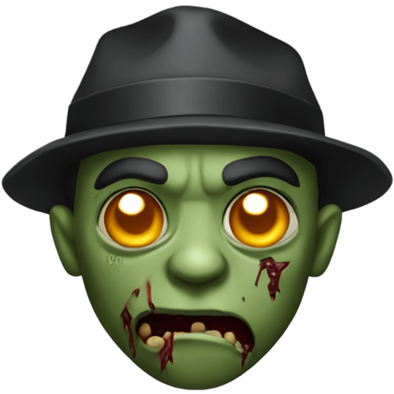 A street gangster version of a zombie emoji