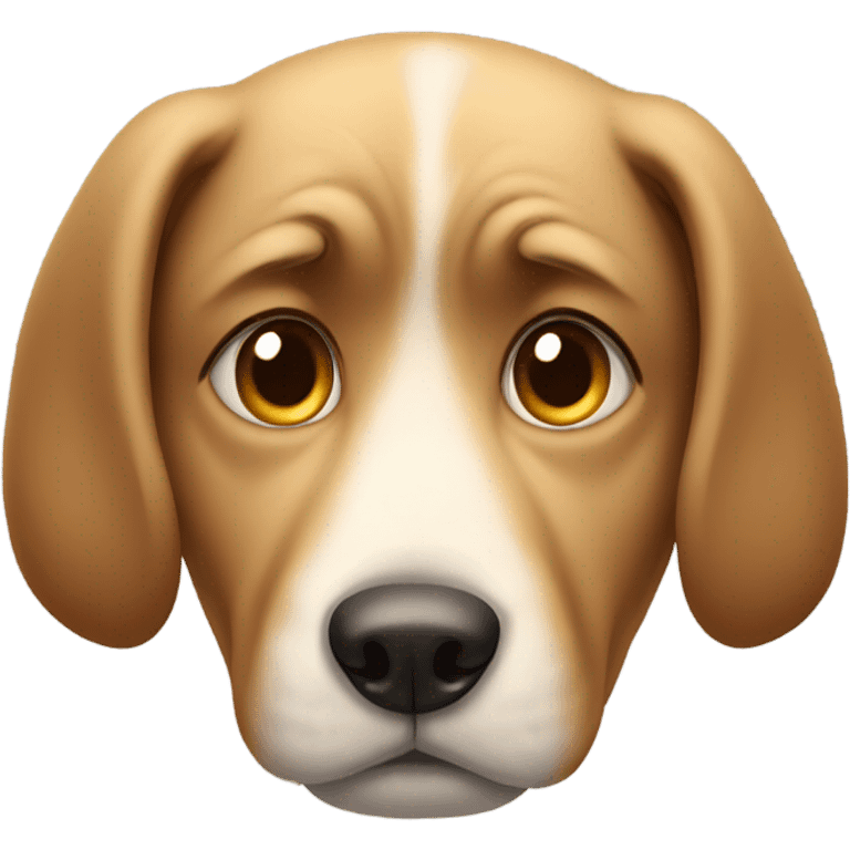 a dog crying emoji