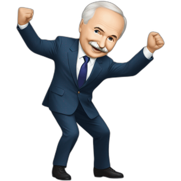 Lukashenko dancing with russia emoji