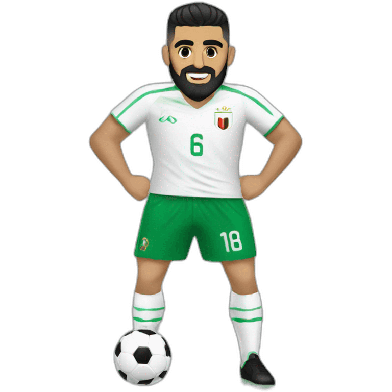 Riyad Mahrez avec le maillot de l’Algérie  emoji