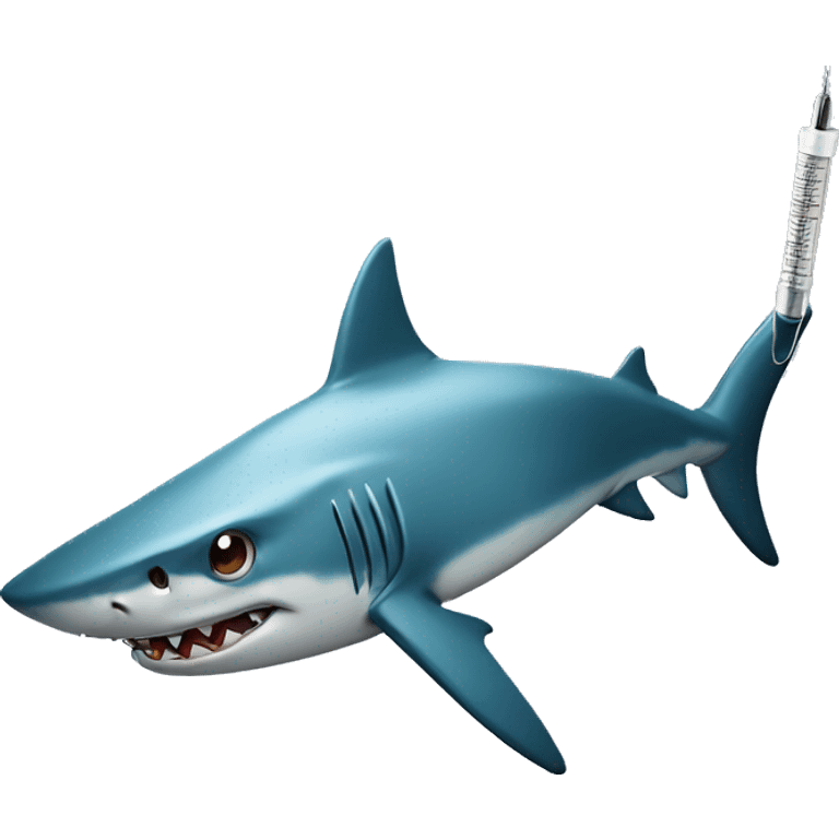 shark with botox needle emoji