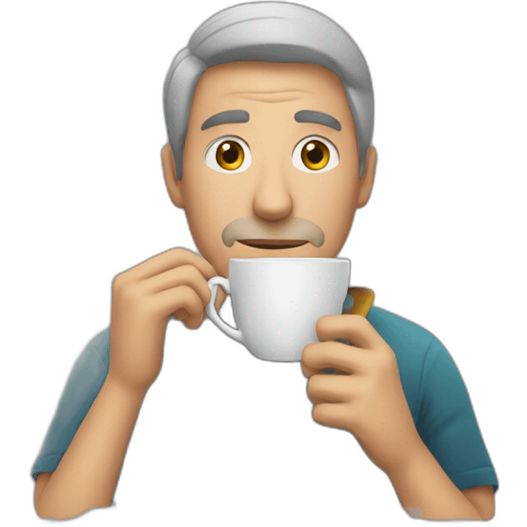 Man drinking tea emoji