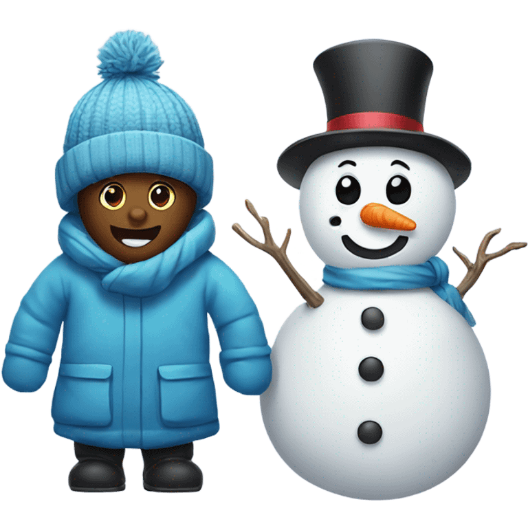 snowman and snowwoman emoji