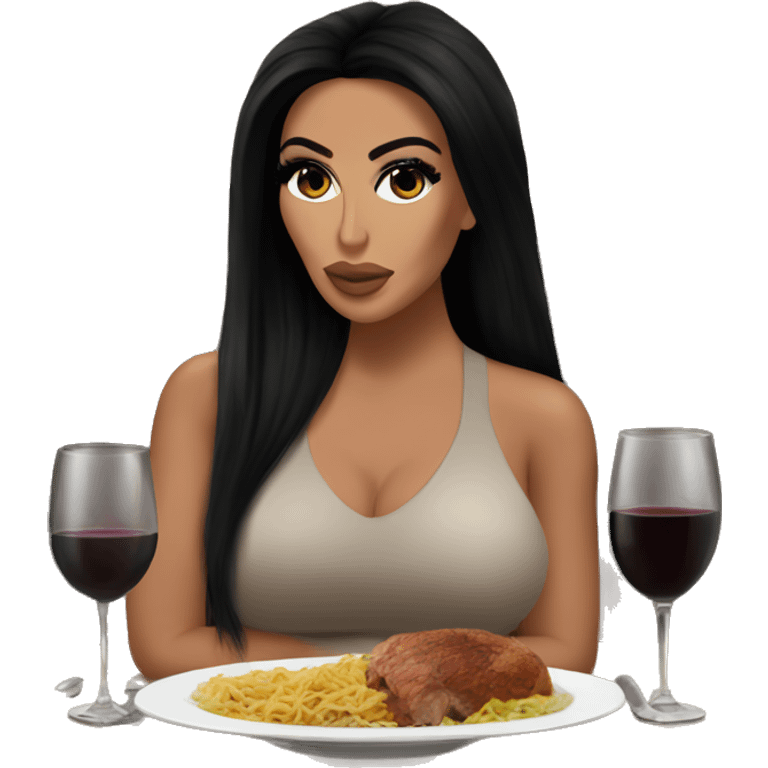 Kim kardashian dinner date realistic emoji