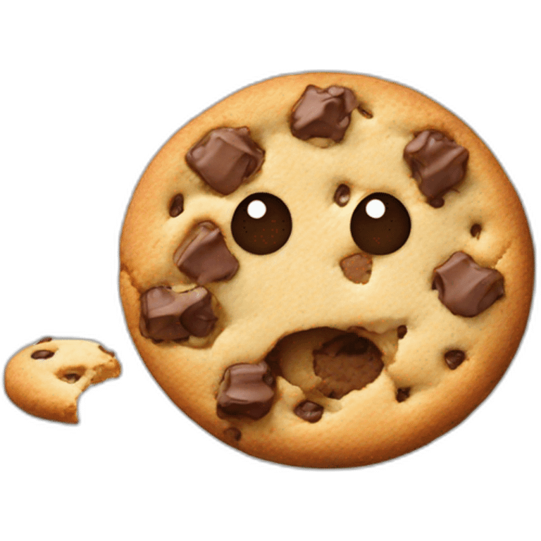 Eating cookie emoji