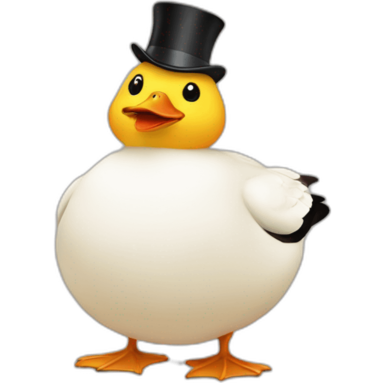 Fat duck without hat emoji