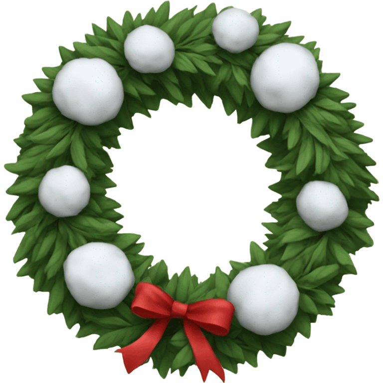 Realistic cristmas wreath with Cotton emoji