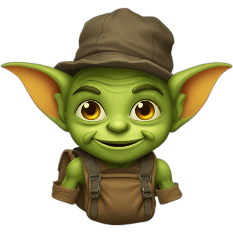 Goblin avec sac a dos emoji