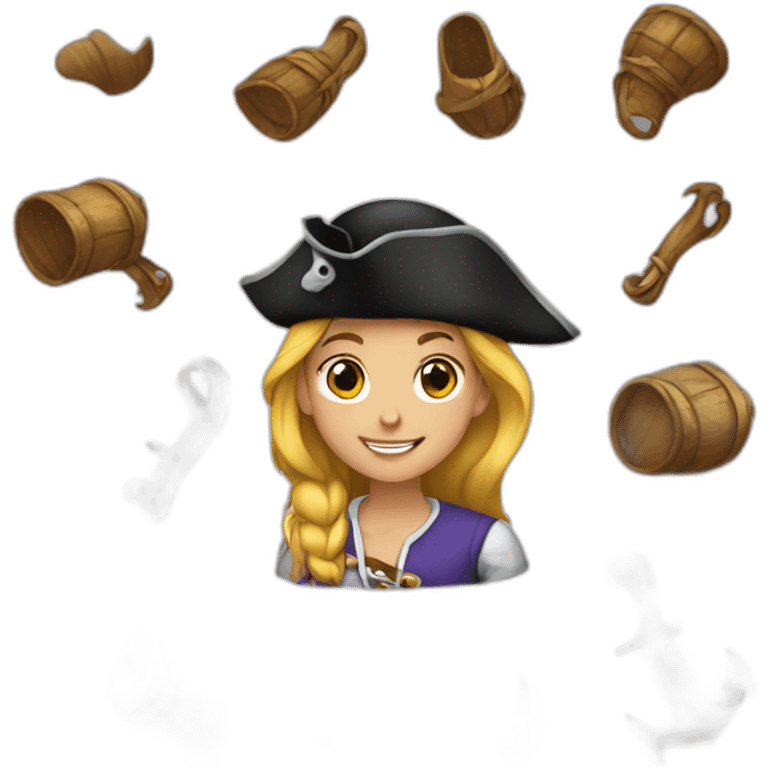 a pirate girl emoji