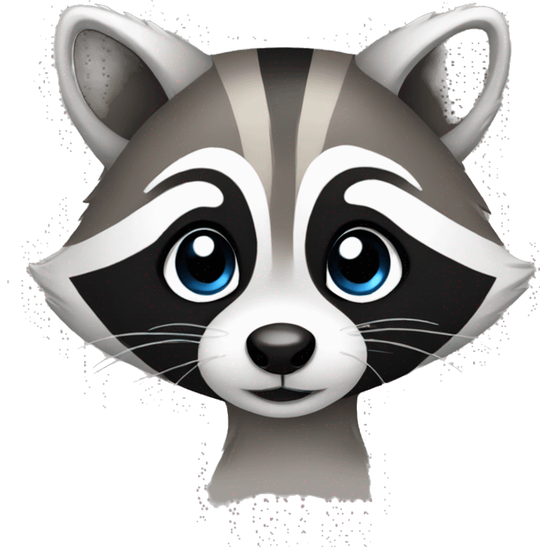 Cute raccoon emoji