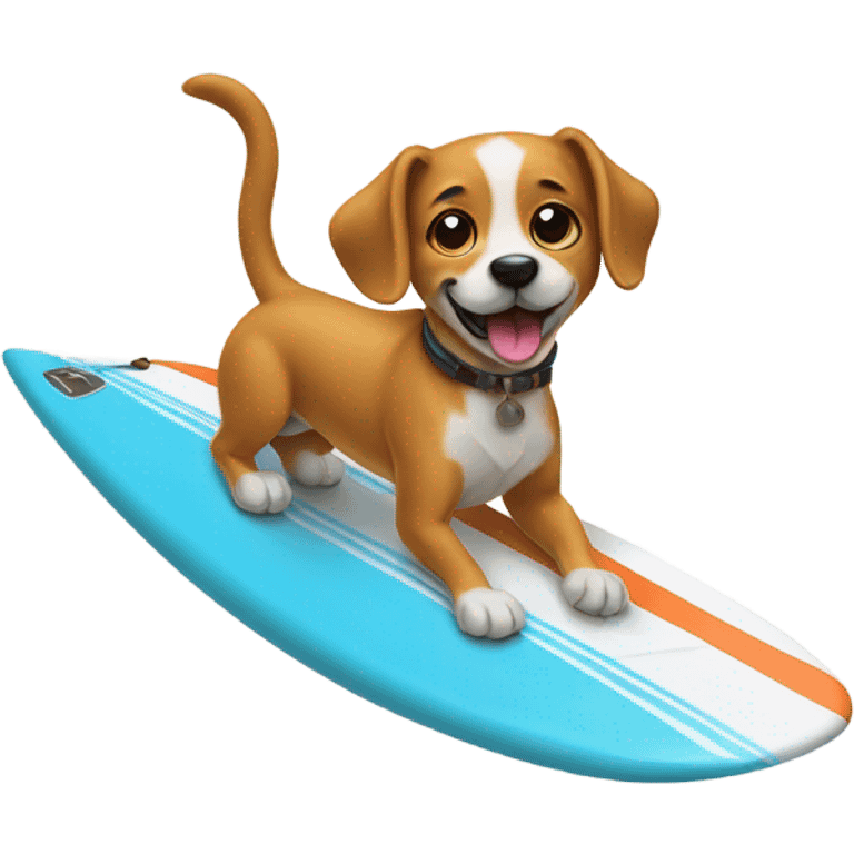 Dog riding a surfboard  emoji