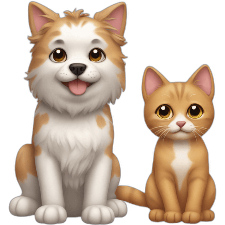 cat-love-dog emoji