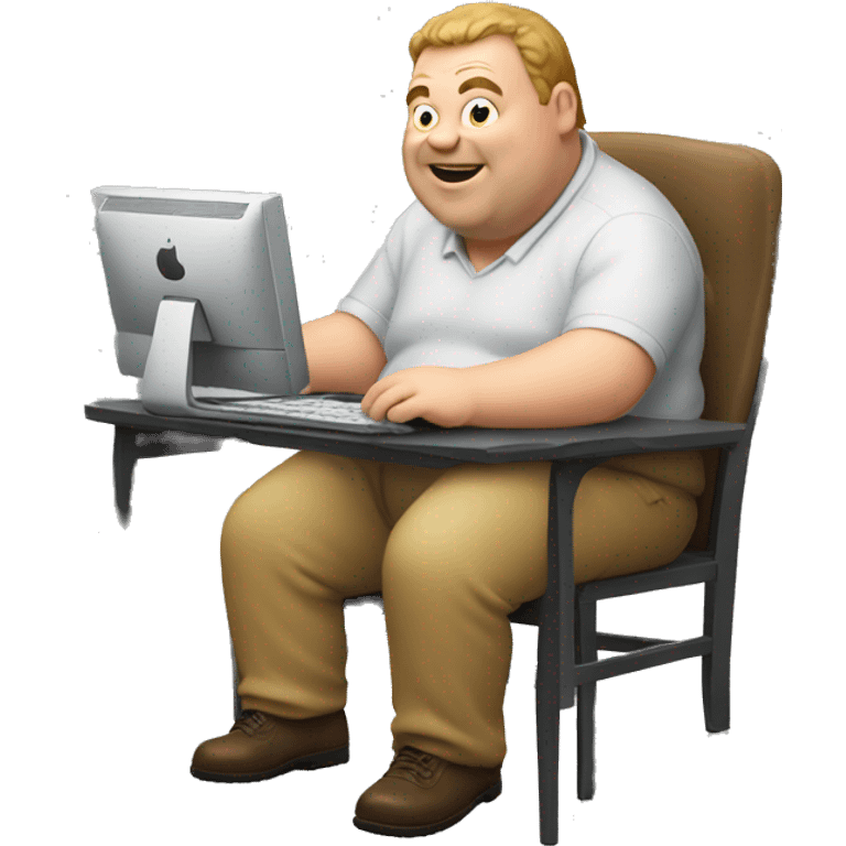 a really fat guy on his pc emoji