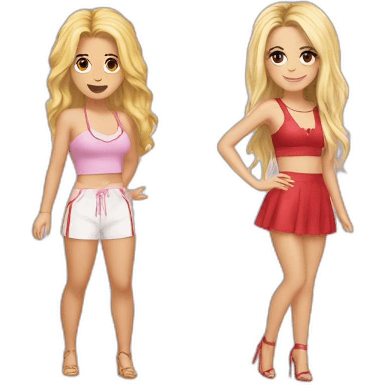 Shakira and katy perry emoji