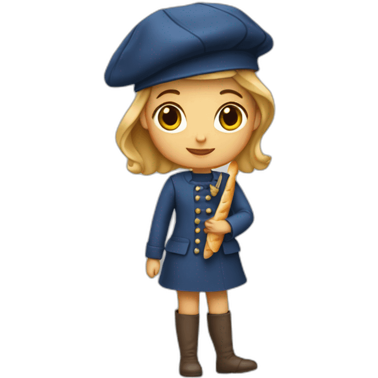 french-girl-with-baguette-and-beret emoji