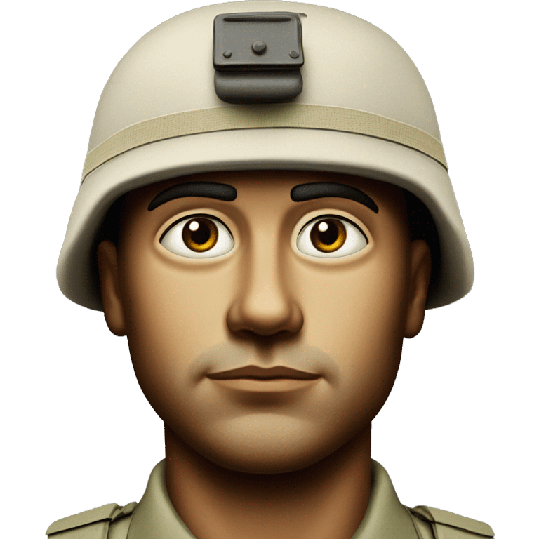 photorealistic serious american soldier 1960s emoji