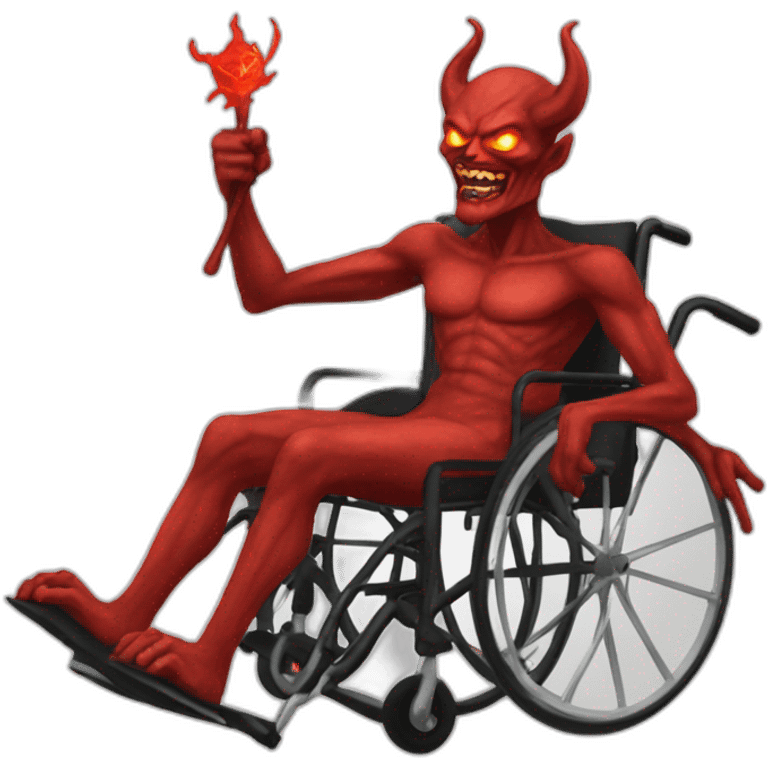 satan on a wheelchair emoji