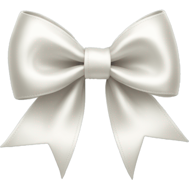 white satin bow emoji