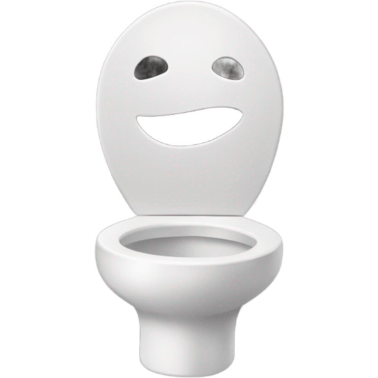 Toilet with head sticking out emoji