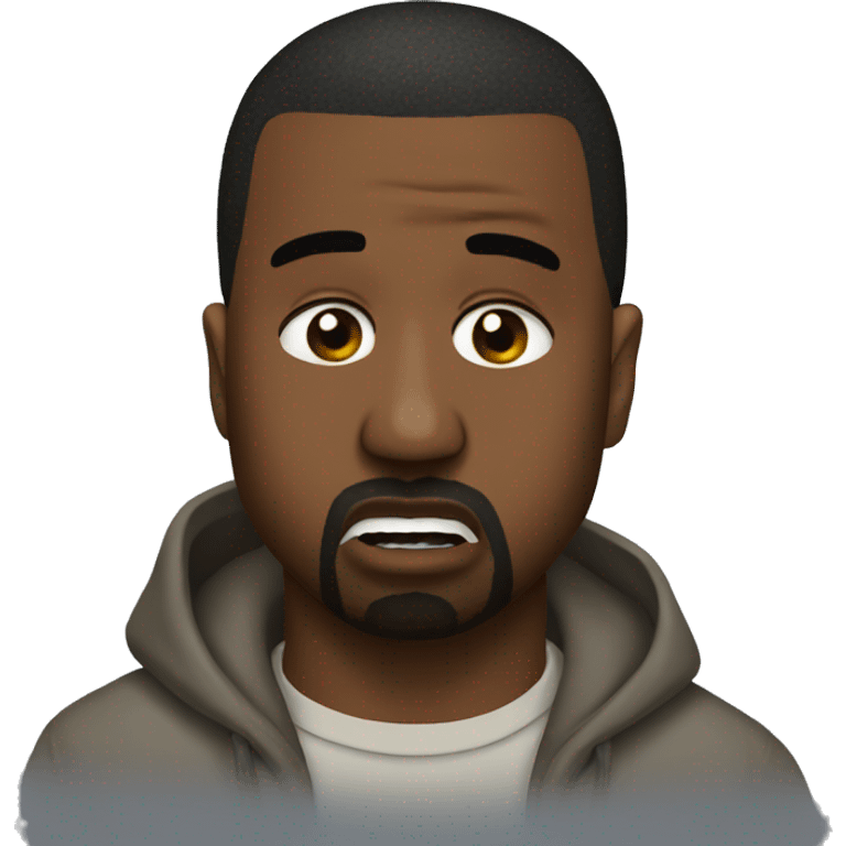 Kanye west crying with tears emoji