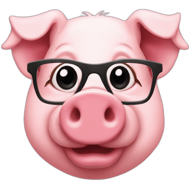 pig with glasses emoji