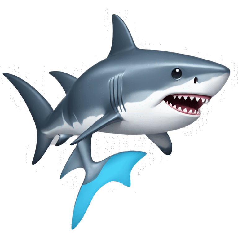 Shark wearing a tesla emoji