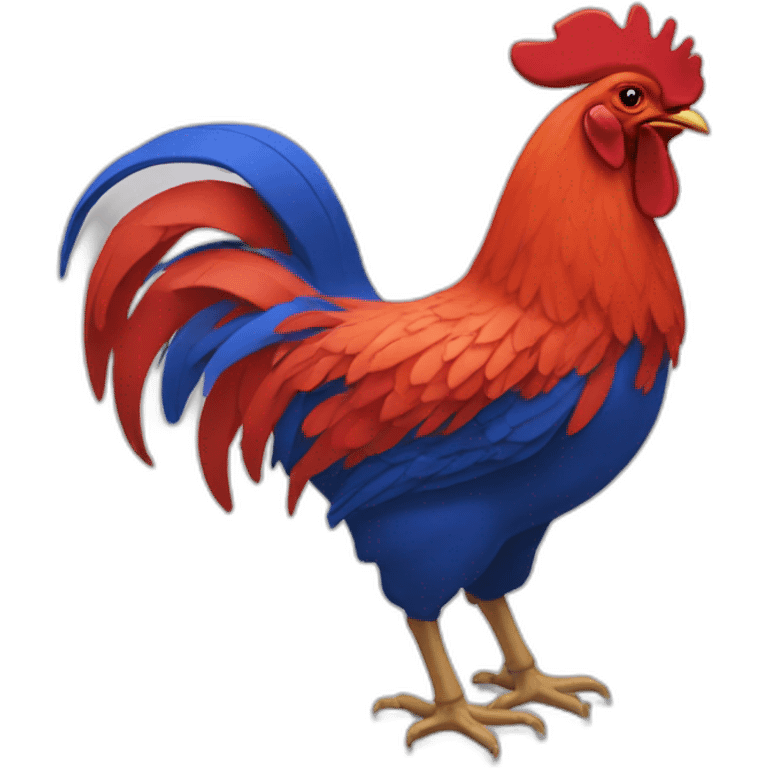 red rooster from the French rugby team logo emoji