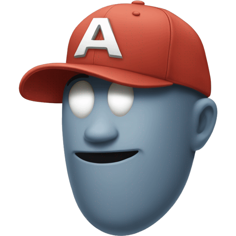 A cap spli in half emoji