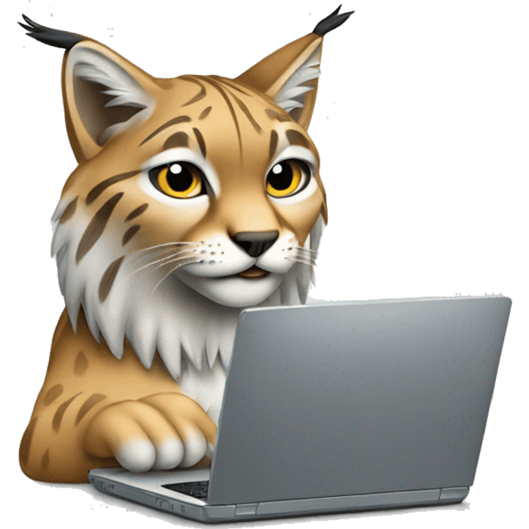 A lynx with a laptop emoji