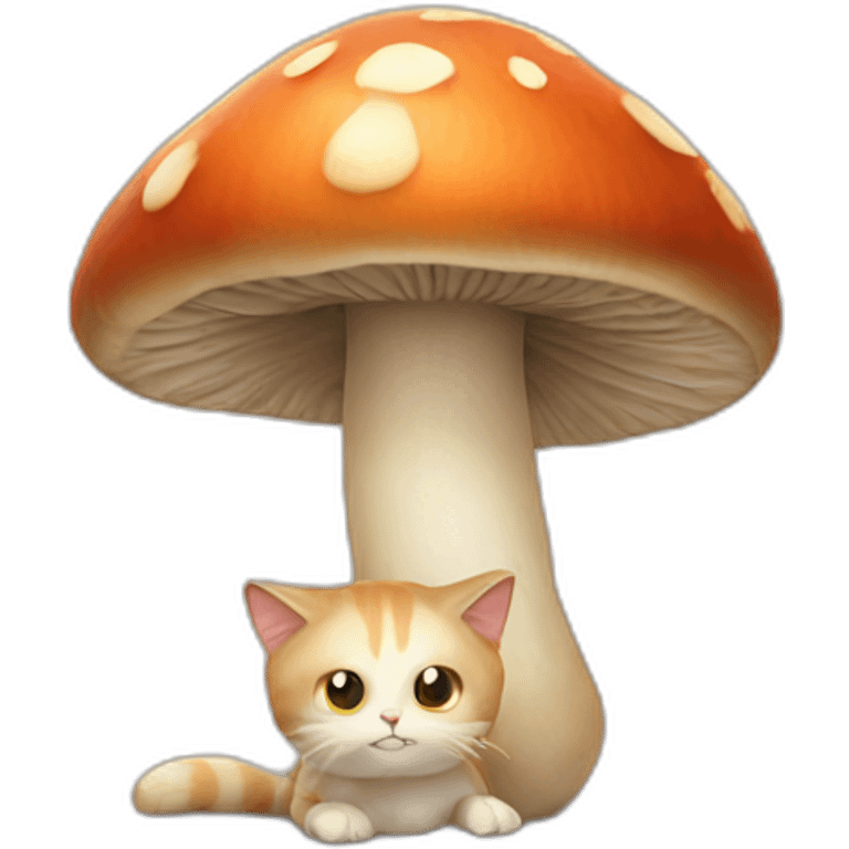 Mushroom cat emoji