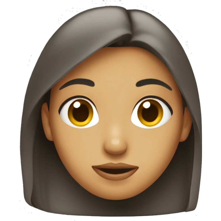 A girl with a beak emoji