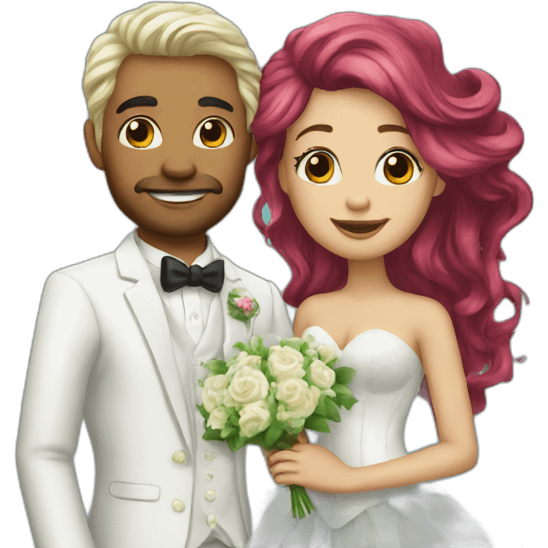 mermaid wedding emoji