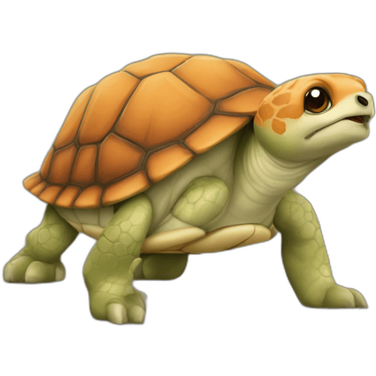 Tortue sur un renard emoji