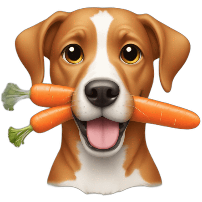 dog eat carrot emoji