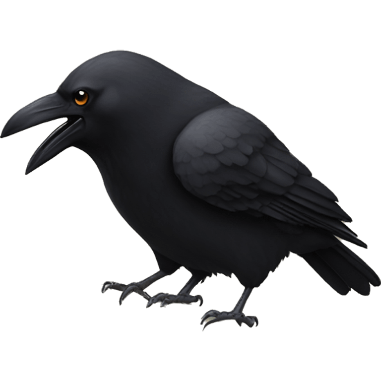 A black crow reading a book emoji