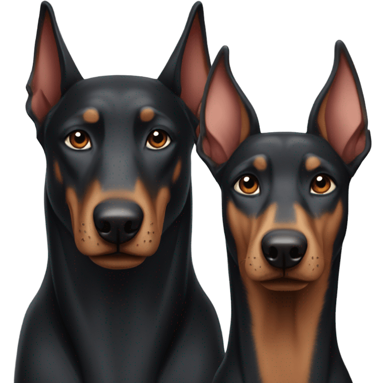 one doberman AND one wolf  emoji