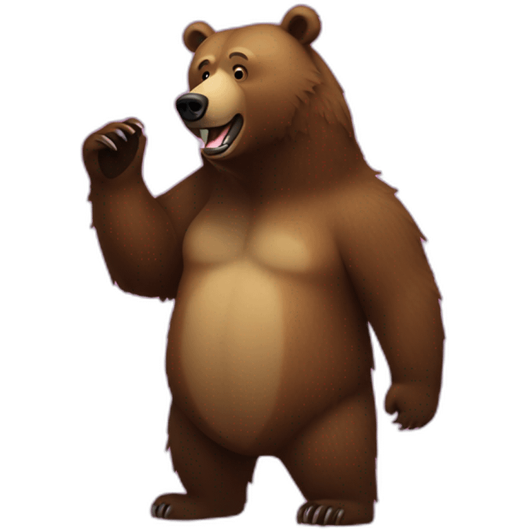 Grizzly bear at a disco emoji