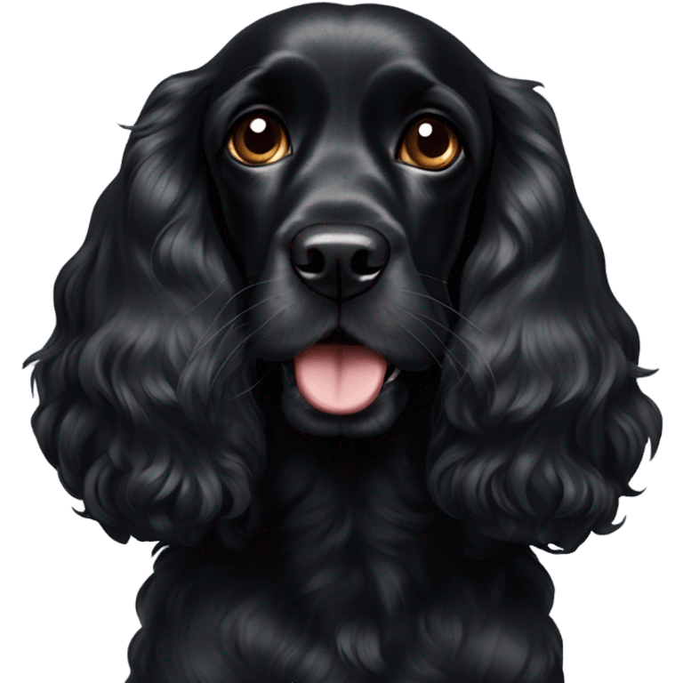 Black cockerspaniel  emoji