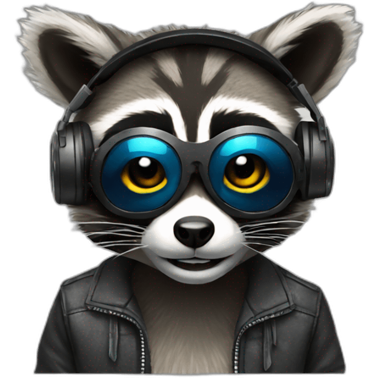 Dj raccoon emoji